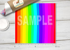 Rainbow Stripe Patterned HTV 079