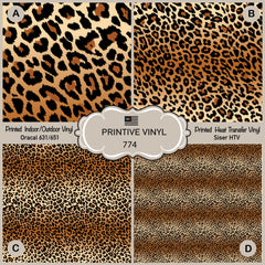 Ombre Leopard Printed Vinyl/ Indoor/ Outdoor / Heat Transfer Vinyl- 774 - Printive Vinyl | Patterned Vinyl