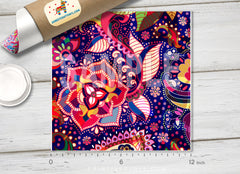 Ethnic Floral Paisley Patterned HTV 204