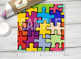 Colorful puzzle Pattern printed Vinyl/ Indoor Vinyl/ Outdoor Vinyl/ Heat Transfer Vinyl-374 - Printive Vinyl | Patterned Vinyl