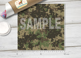 Digital Camouflage Patterned Adhesive Vinyl 075