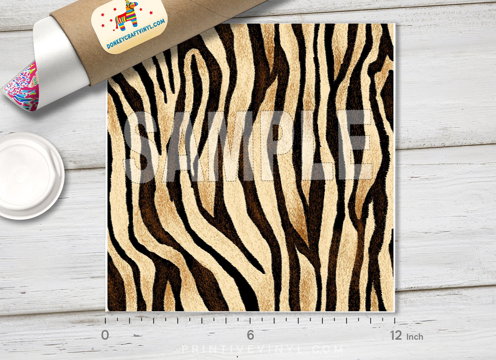 Tiger Skin Pattern Printed Vinyl/ Indoor / Outdoor/ Heat Transfer Vinyl-756 - Printive Vinyl | Patterned Vinyl
