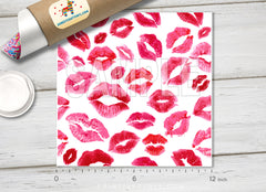 Lips Prints Patterned Adhesive Vinyl 190