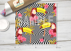 Toucan Palm Tree Patterned Adhesive Vinyl 260