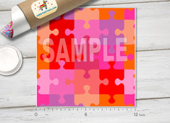 Autism Puzzle pieces Patterned HTV 587