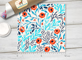 Botanical poppy Printed Vinyl/ Indoor Vinyl/ Outdoor Vinyl/ Heat Transfer Vinyl-312