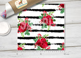 Red Rose flowers Patterned HTV 182
