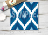 Blue Ikat Patterned HTV 239