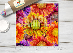 Sunflower Flower Patterned HTV 435