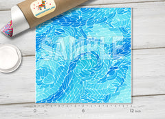 Blue Sea Waves Patterned HTV 245