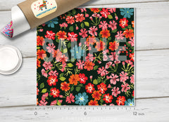 Tiny Millefleur Flower Patterned HTV 131