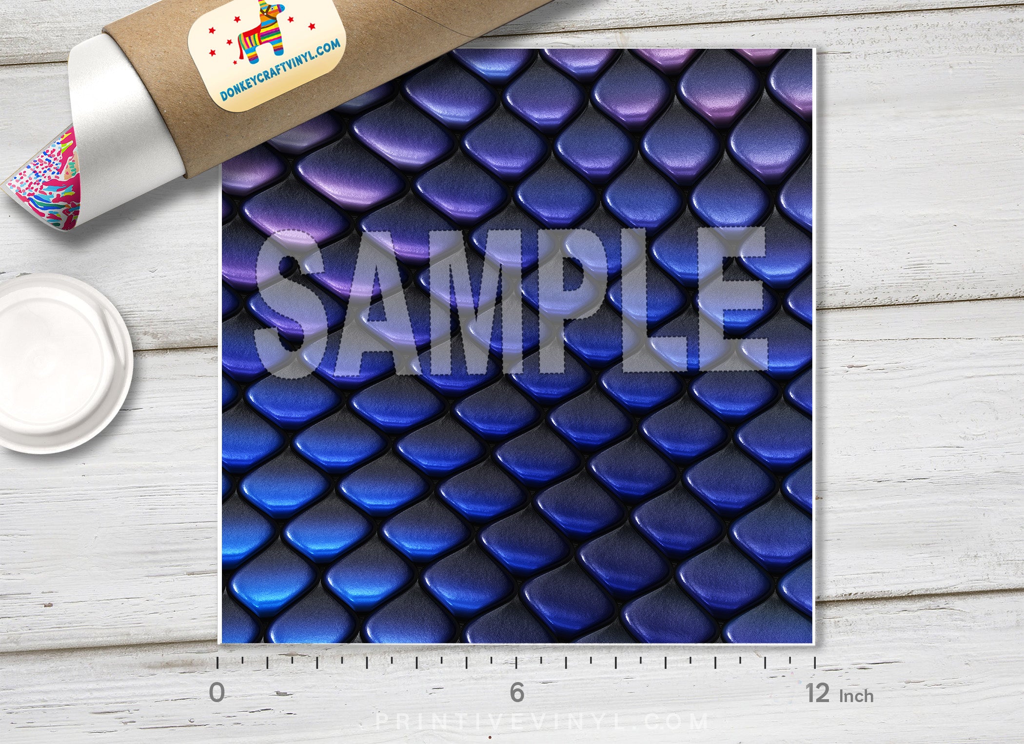 Mermaid Scales Patterned HTV 234 - Donkey Craft Vinyl