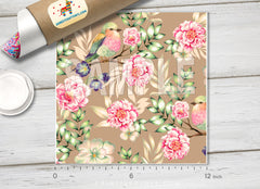 Floral Bird Patterned HTV 327