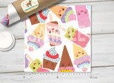 Ice Cream Emoji Patterned Adhesive Vinyl 103