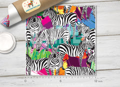 Zebra Patterned Adhesive Vinyl 030