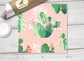 Cute Prickly Pear Cactus Patterned HTV 364