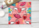 Lips Diamond Heart Patterned HTV 226
