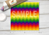 Rainbow Chevron Patterned Adhesive Vinyl 120