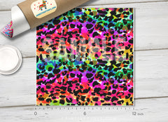Rainbow Leopard Patterned Adhesive Vinyl 101