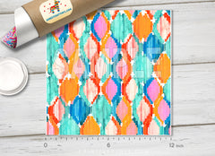 Ethnic Ikat Patterned Adhesive Vinyl 112