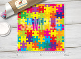 Awareness Puzzle Patterned Adhesive Vinyl 053