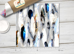 Feathers Patterned Adhesive Vinyl 314
