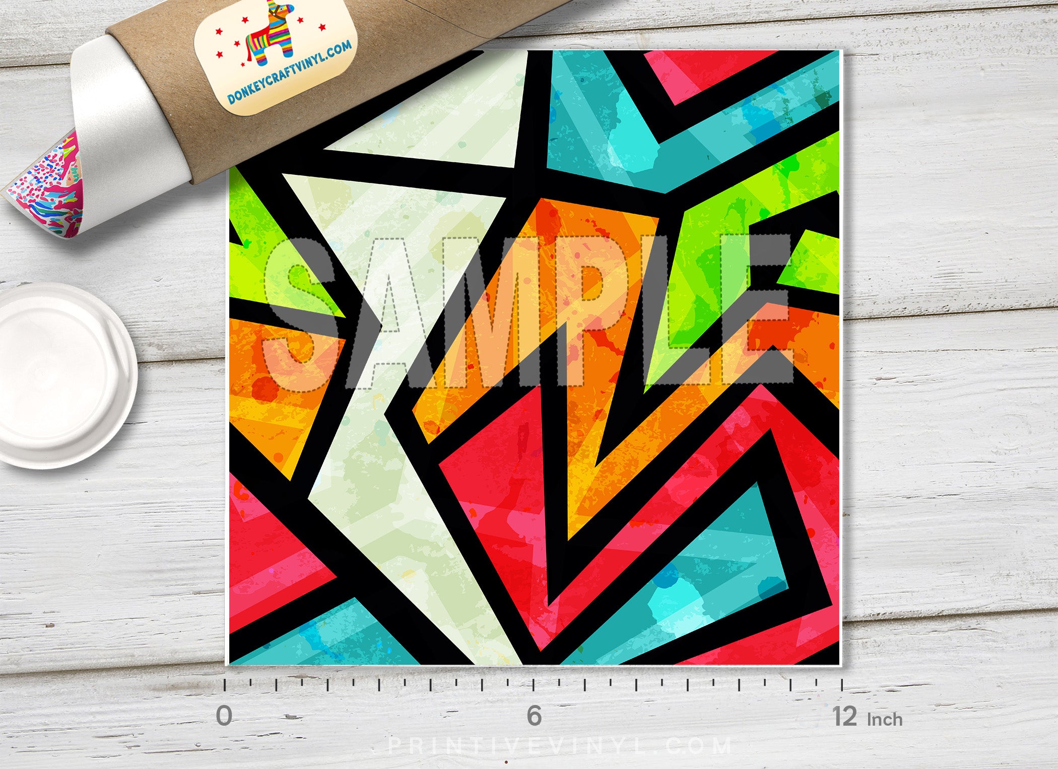 Abstract Graffiti Patterned HTV 231 - Donkey Craft Vinyl