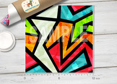 Abstract Graffiti Patterned HTV 231 - Donkey Craft Vinyl