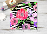 Flowers and zebra Patterned HTV 244