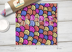 Mermaid Scales Patterned Adhesive Vinyl 040