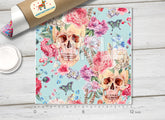 Skull Flower Patterned Adhesive Vinyl 434