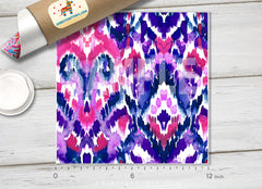 Purple Ikat Patterned Adhesive Vinyl 129