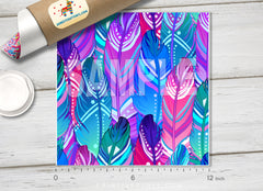 Boho bird Feathers Patterned HTV 296