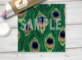 Peacock Feathers Patterned Adhesive Vinyl 036