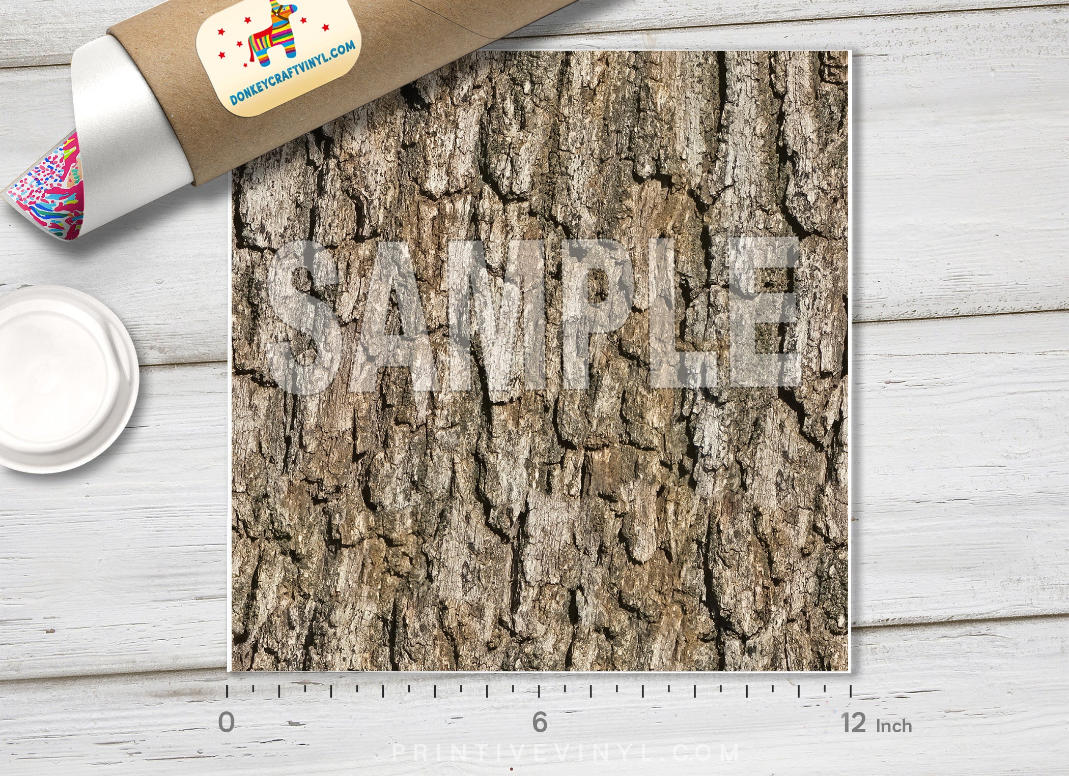 Wood Bark Pattern Printed Vinyl/ Indoor Vinyl/ Outdoor Vinyl/ Heat Transfer Vinyl-091 - Printive Vinyl | Patterned Vinyl