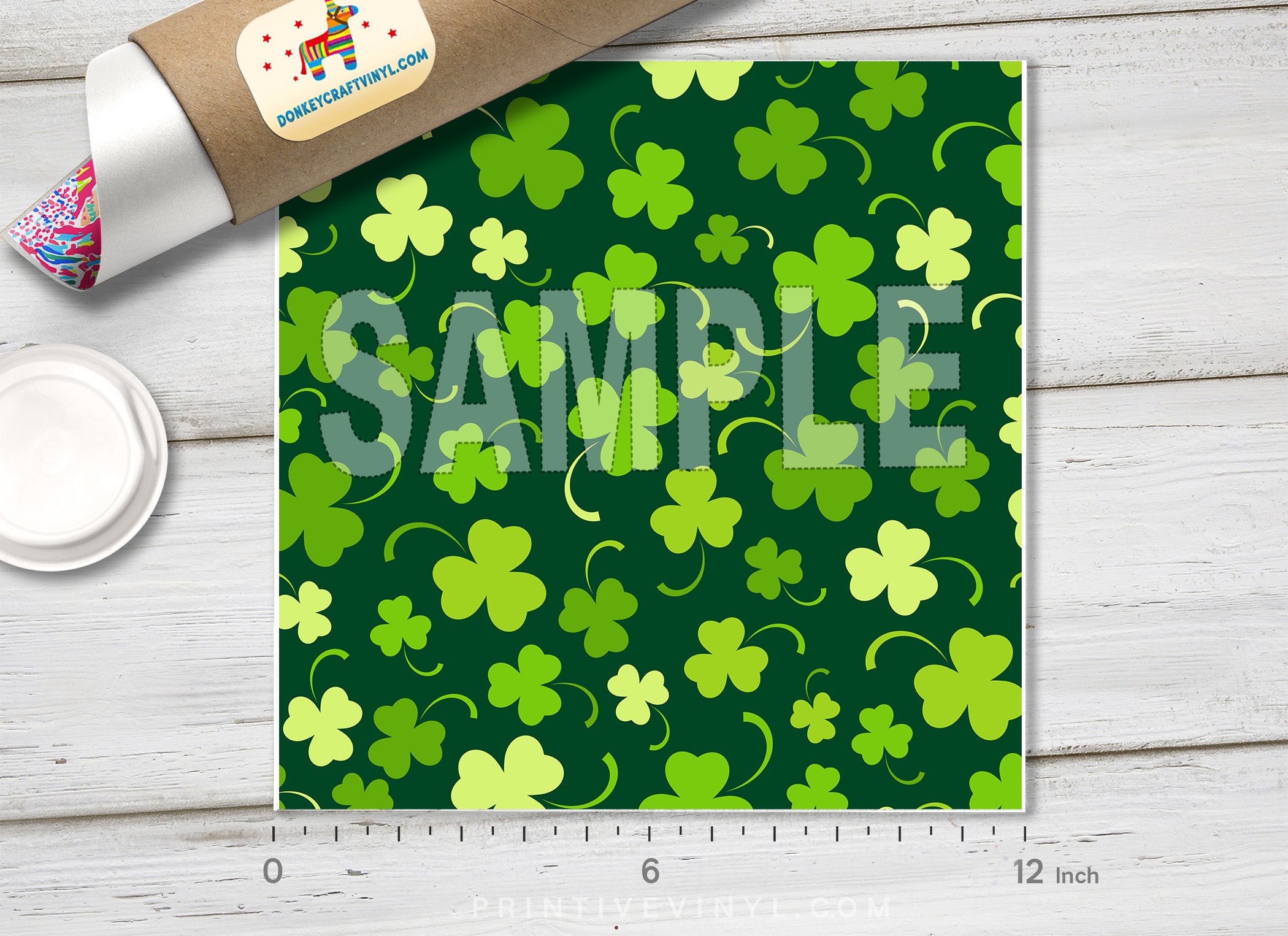 Saint patrick day clover Printed Vinyl/ Indoor Vinyl/ Outdoor Vinyl/ Heat Transfer Vinyl-340 - Printive Vinyl | Patterned Vinyl