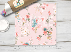 Trendy Flower Patterned Adhesive Vinyl 147