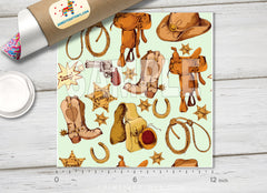 Western Cowboy Patterned HTV 1360