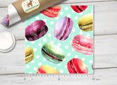 Watercolor Macaron Dessert Patterned HTV-405