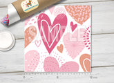 Romantic Love Heart Printed Vinyl/ Indoor Vinyl/ Outdoor Vinyl/ Heat Transfer Vinyl-348 - Printive Vinyl | Patterned Vinyl