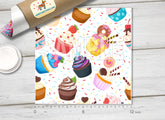 Cupcake Dessert Patterned HTV 1076