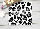 White Black Leopard Patterned HTV 1333