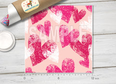 Valentines Heart Patterned Adhesive Vinyl 347
