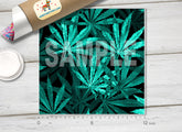 Cannabis Marijuana leaves Patterned HTV 579