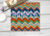 Embroidered Chevron Patterned HTV-853