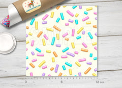 White donut glaze sprinkles Printed HTV-809