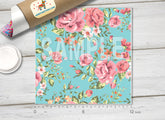 Retro Rose Patterned Adhesive Vinyl 013