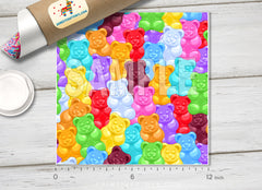 Bear Jelly Geometric Patchwork Patterned HTV 1337