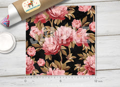 Floral Pattern Adhesive Vinyl 556 - Donkey Craft Vinyl