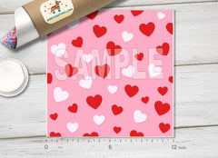 Pink Heart Patterned HTV 1440